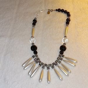 Designs by Paula Faux Pearl Beaded Necklace